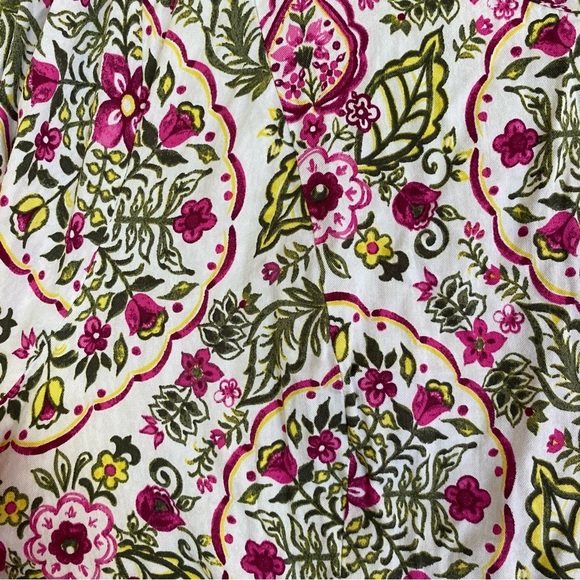 Torrid Ivory Floral Print Challis Ruffled 3/4 Sleeve Skater Dress Size 3 Boho - Picture 4 of 13